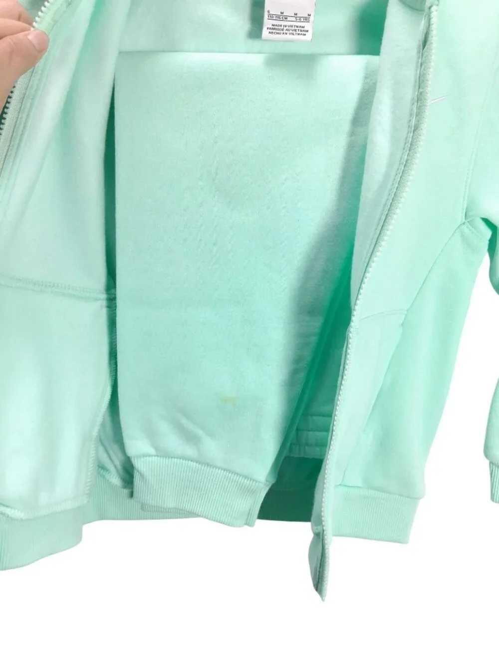 Nike Kids Mint Green Full-Zip Hoodie & Jogger Set Size 6 5-6 Years Soft Cotton-B - Picture 4 of 7